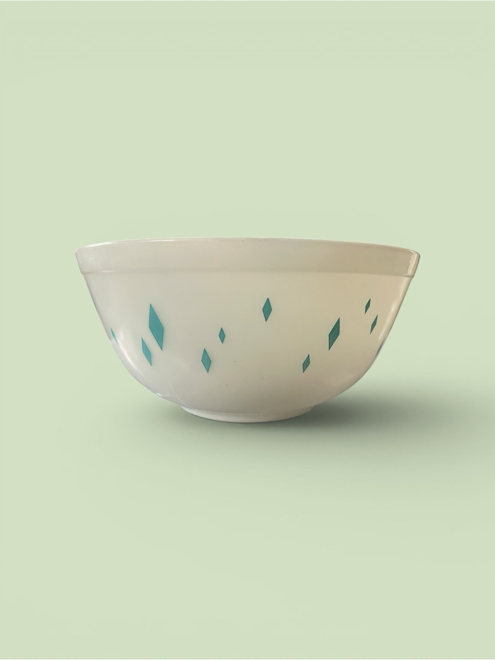 Pyrex | 1950’s Rare “Dainty Maid” Promotional Turquoise Diamond Mixing Bowl - Picture 3 of 3